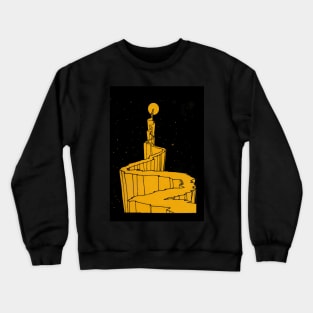 The road to the moon- A vintage book cover Crewneck Sweatshirt